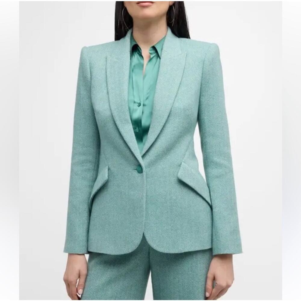 L'Agence Single-Breasted Chamberlain Blazer Jacket Long Sleeve Size 12 NWT